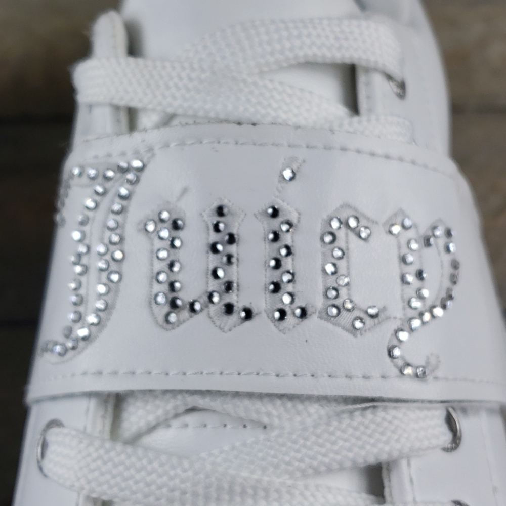 Juicy Couture White Sneakers with Rhinestone Detail - Picture 5 of 8